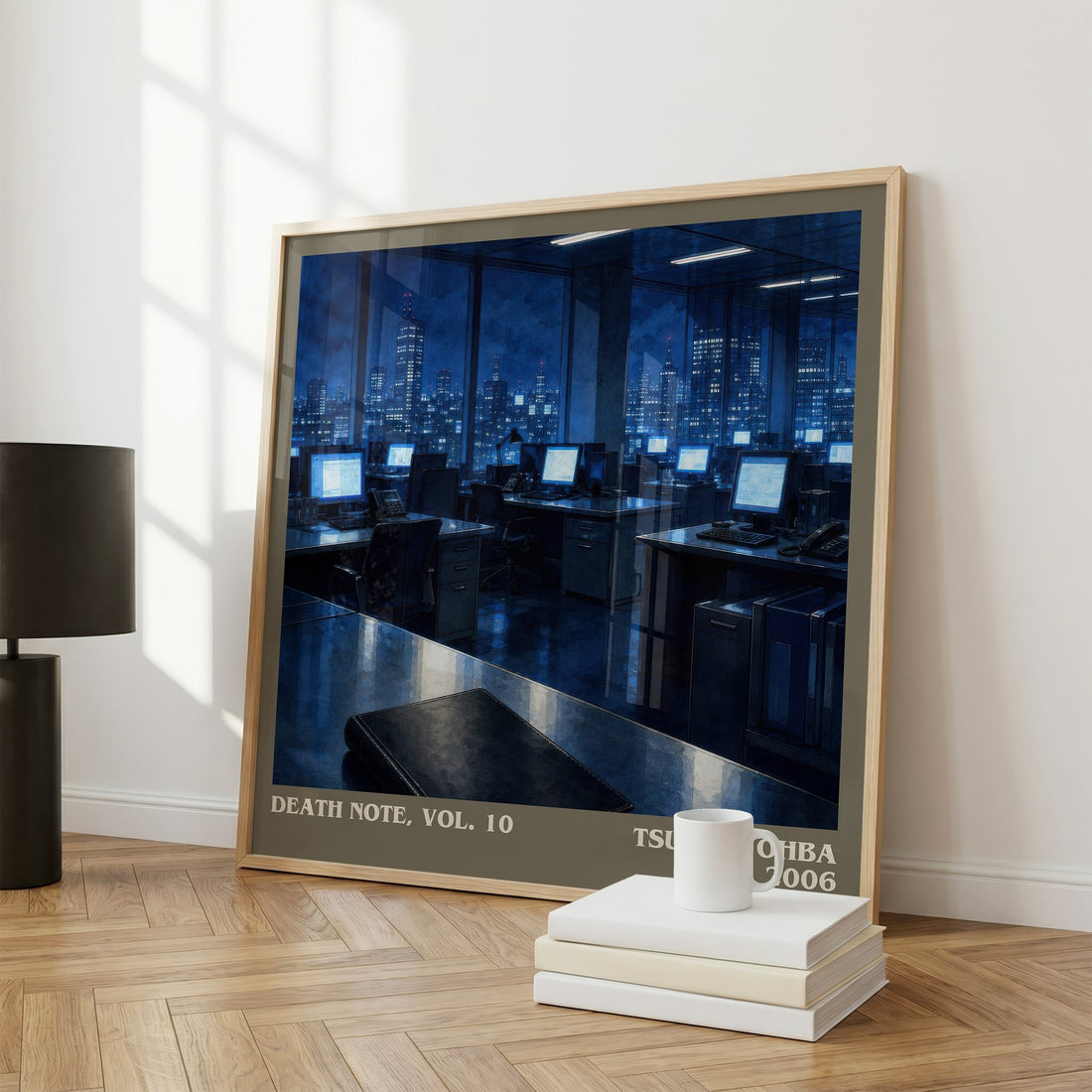 Death Note, Vol. 10 literary print framed by window – literary home decor