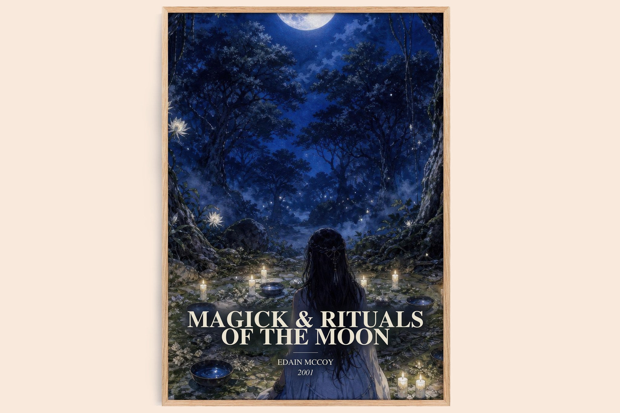 Magick & rituals of the moon Book Watercolour Illustration by E. McCoy