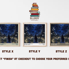 Magick & rituals of the moon literary print in frame leaning in hallway – non fiction wall art