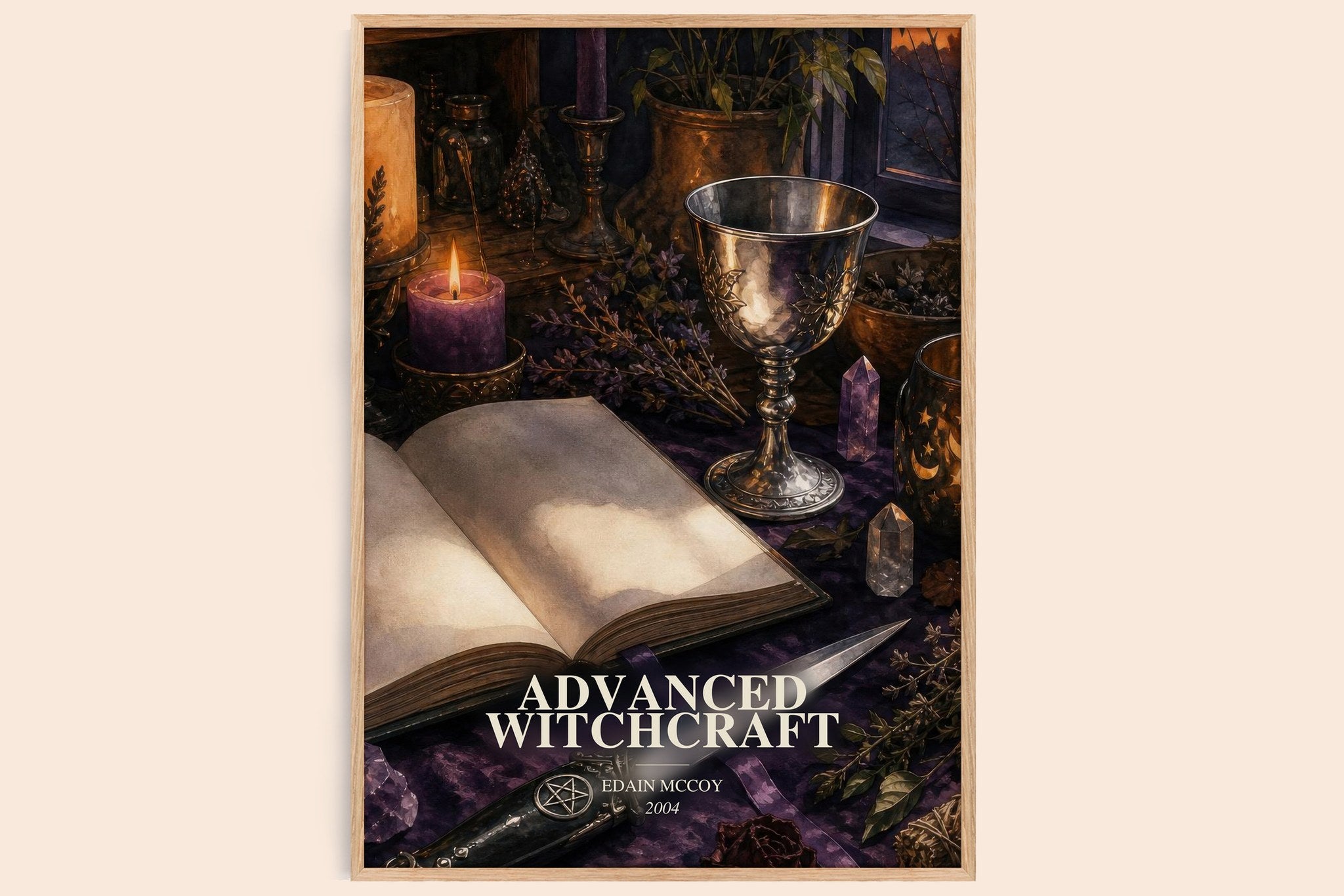 Advanced Witchcraft Book Watercolour Illustration by Edain McCoy