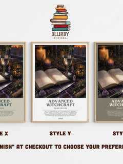 Advanced Witchcraft Bookish Wall Art by Edain McCoy – Style X, Y and Z side by side – choose your finish