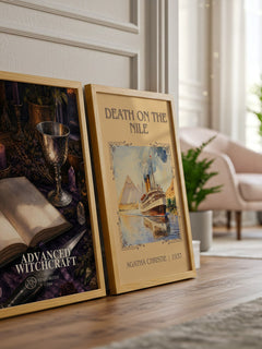 Advanced Witchcraft watercolour print framed by window – literary home decor