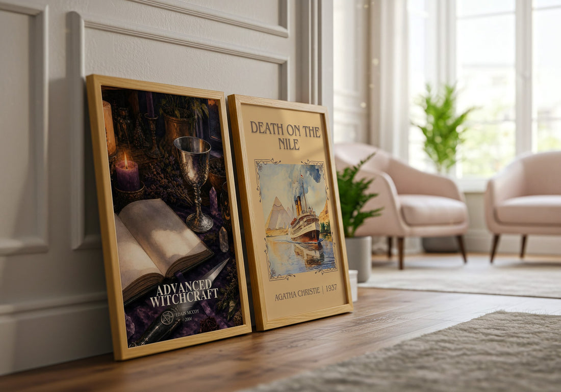 Advanced Witchcraft watercolour print framed by window – literary home decor