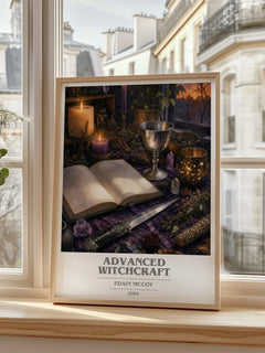 Advanced Witchcraft book cover poster colour and style options – Edain McCoy book art