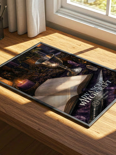 Advanced Witchcraft watercolour book poster framed on wall – non fiction wall art