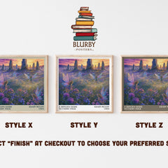 A witch's guide to faery folk literary print in frame leaning in hallway – non fiction wall art