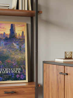 A witch's guide to faery folk book watercolour illustration paper finish options – matte satin gloss