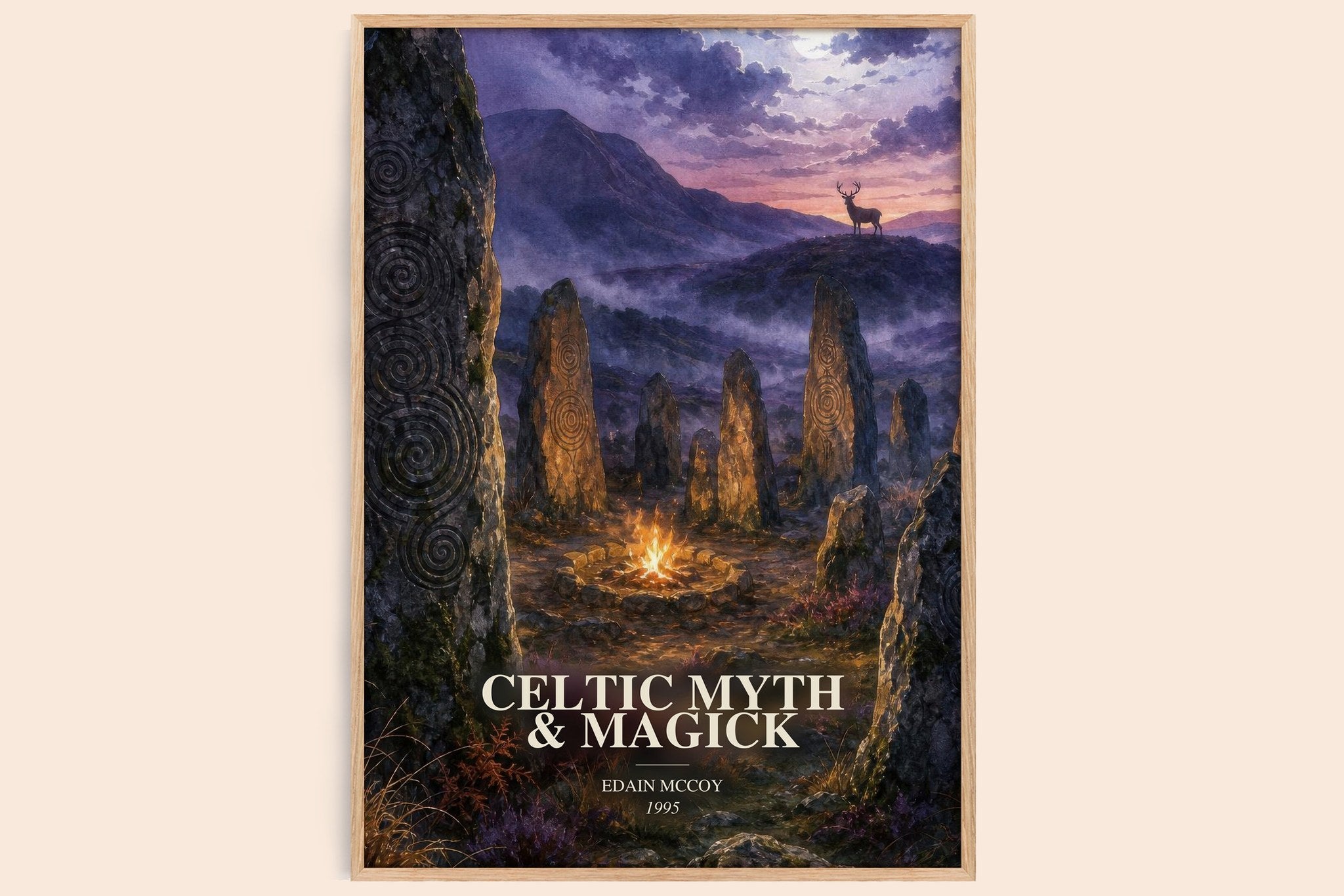 Celtic Myth & Magick Book Watercolour Illustration by Edain McCoy
