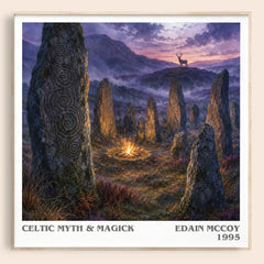 Celtic Myth & Magick literary book poster by Edain McCoy – framed literary art print