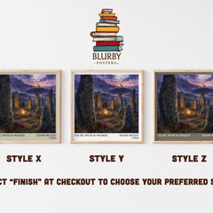 Celtic Myth & Magick literary print in frame leaning in hallway – non fiction wall art