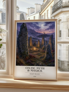Celtic Myth & Magick book cover poster colour and style options – Edain McCoy book art