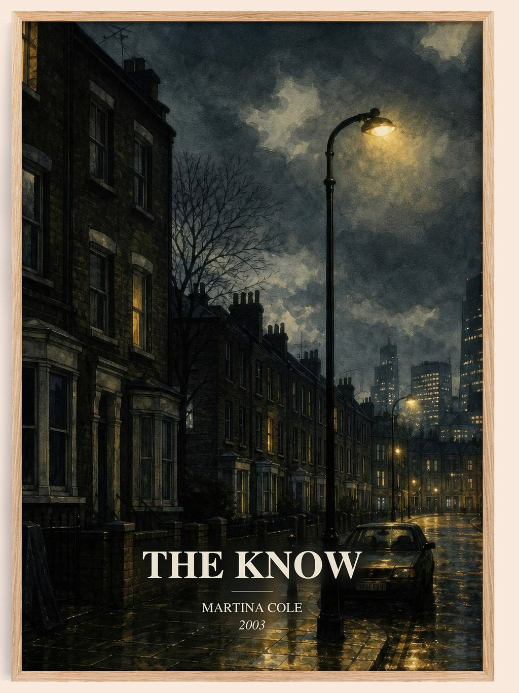The Know watercolour book poster by Martina Cole – framed literary art print