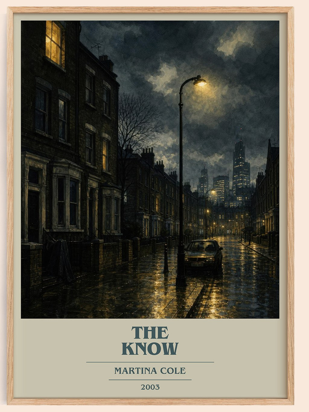 The Know book cover book poster by Martina Cole – framed literary art print