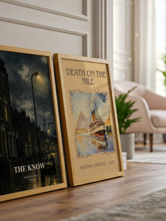 The Know watercolour print framed by window – literary home decor