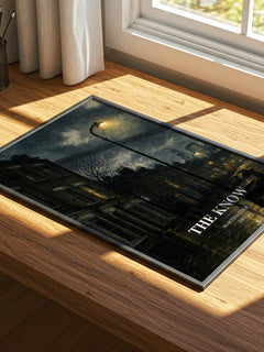 The Know watercolour book poster framed on wall – crime wall art