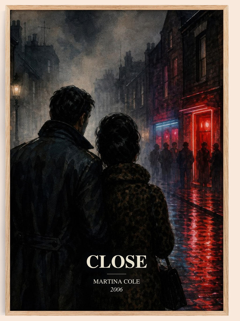 Close watercolour book poster by Martina Cole – framed literary art print