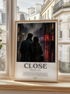 Close bookish poster colour and style options – Martina Cole book art