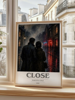 Close book cover poster colour and style options – Martina Cole book art