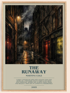 The runaway bookish book poster by Martina Cole – framed literary art print