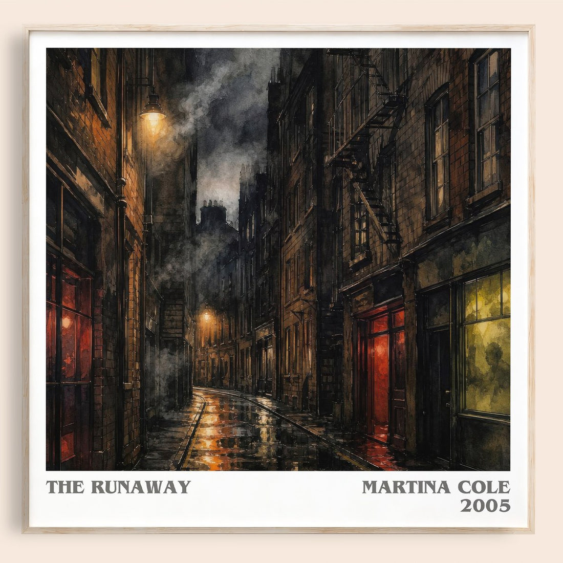 The runaway literary book poster by Martina Cole – framed literary art print