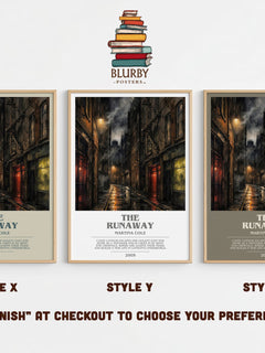 The runaway bookish print in frame leaning in hallway – crime wall art