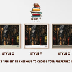 The runaway literary print in frame leaning in hallway – crime wall art