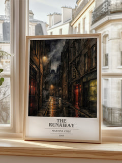 The runaway book cover poster colour and style options – Martina Cole book art