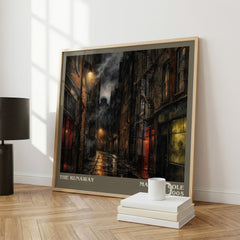 The runaway literary print framed by window – literary home decor