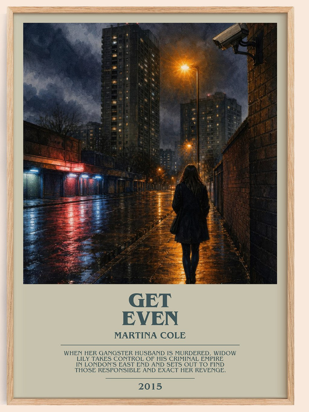 Get Even bookish book poster by Martina Cole – framed literary art print