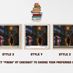 Get Even literary print in frame leaning in hallway – crime wall art
