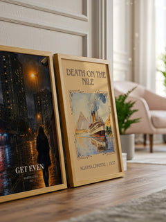 Get Even watercolour print framed by window – literary home decor
