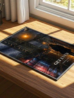 Get Even watercolour book poster framed on wall – crime wall art