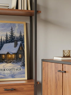 Winter Cottage book watercolour illustration paper finish options – matte satin gloss