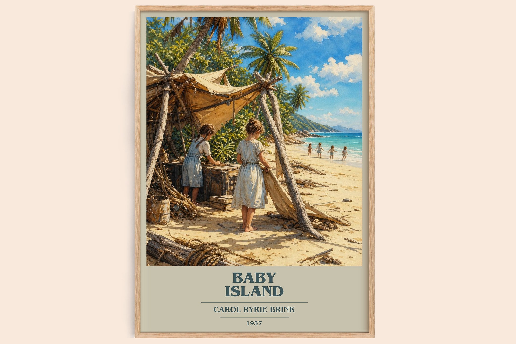 Baby Island Book Cover Poster by Carol Ryrie Brink