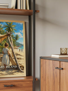 Baby Island book watercolour illustration paper finish options – matte satin gloss