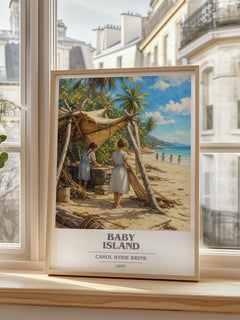 Baby Island book cover poster colour and style options – Carol Ryrie Brink book art