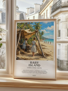 Baby Island bookish poster colour and style options – Carol Ryrie Brink book art