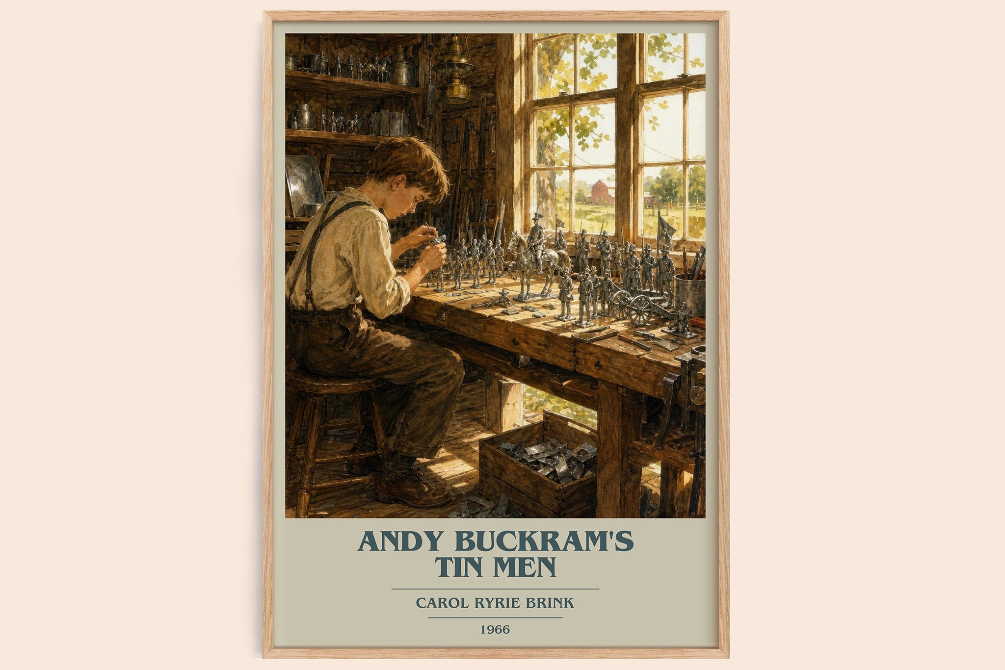 Andy Buckram's Tin Men Book Cover Poster by Carol Ryrie Brink