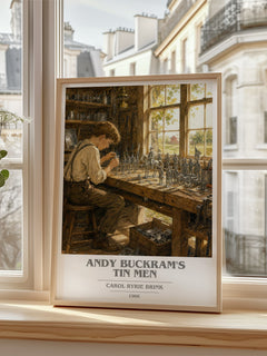 Andy Buckram's Tin Men book cover poster colour and style options – Carol Ryrie Brink book art