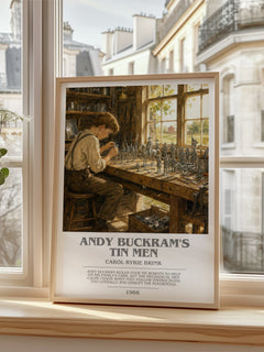 Andy Buckram's Tin Men bookish poster colour and style options – Carol Ryrie Brink book art