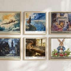 Andy Buckram's Tin Men literary art print colour and style options – Carol Ryrie Brink book art