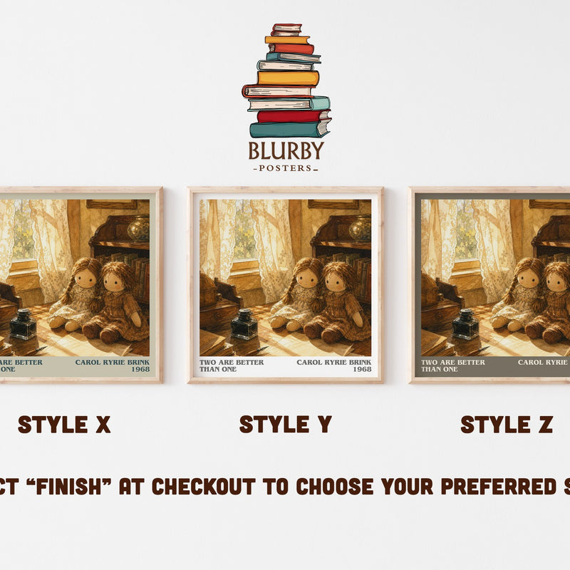Two Are Better Than One literary print in frame leaning in hallway – coming of age wall art