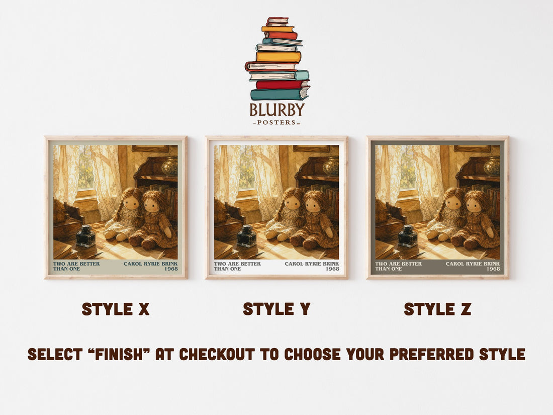 Two Are Better Than One literary print in frame leaning in hallway – coming of age wall art (mockup)