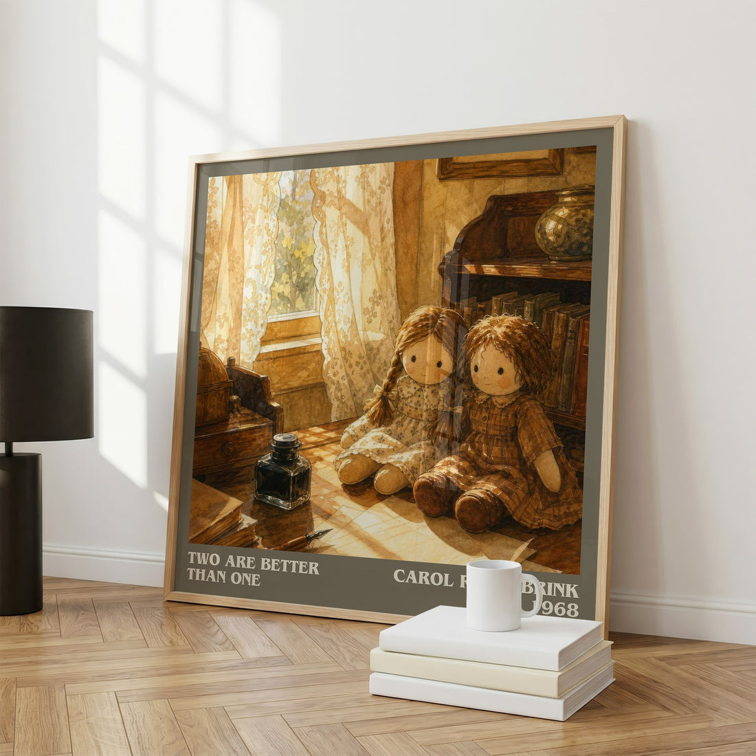 Two Are Better Than One literary print framed by window – literary home decor