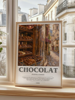 Chocolat bookish poster colour and style options – Joanne Harris book art
