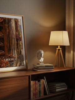 Chocolat watercolour print on bookshelf – Joanne Harris fan gift