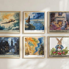 Stories literary art print colour and style options – Joanne Harris book art
