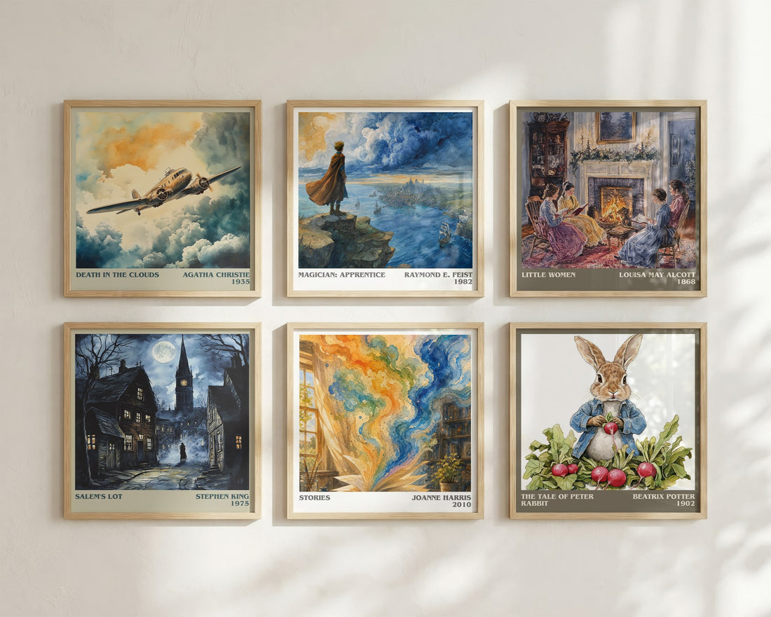 Stories literary art print colour and style options – Joanne Harris book art