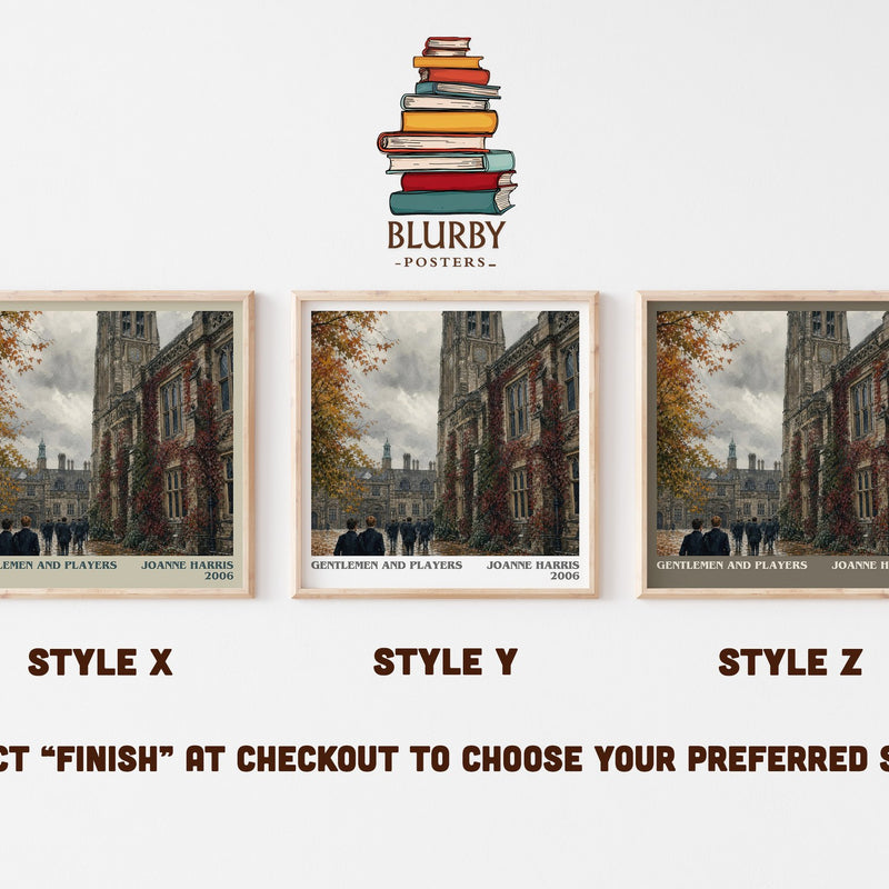 Gentlemen and players literary print in frame leaning in hallway – thriller wall art