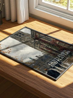 Gentlemen and players watercolour book poster framed on wall – thriller wall art